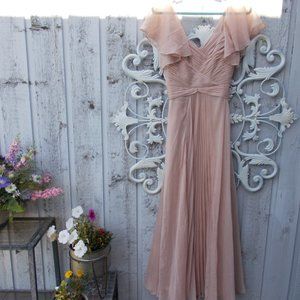 Asos Pleated and Draped Chiffon Couture Dress